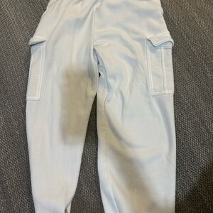 White Cargo Joggers